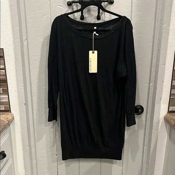 Lanston Black Women's Shirt Dress NWT - Picture 1 of 3